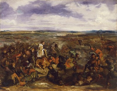 Sketch for The Battle of Poitiers, 1829-30 by Ferdinand Victor Eugene Delacroix